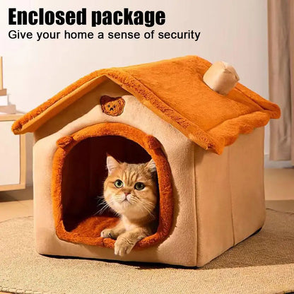 Premium Insulated Pet House for Cats and Dogs - All-Season Detachable and Washable Design for Ultimate Comfort