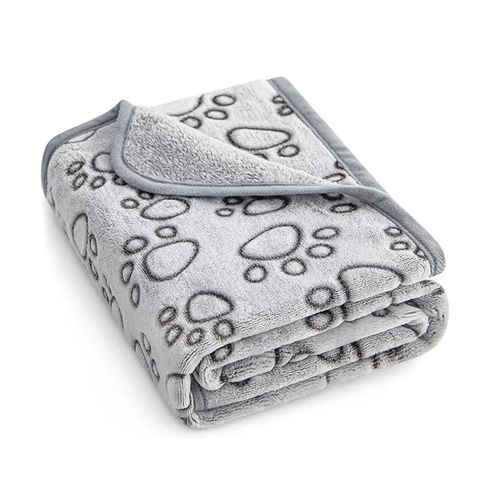 Soft and Cozy Washable Dog Blanket - Perfect for Cats and Dogs of All Sizes - Ideal Gift for Puppies and Pet Lovers (Grey)