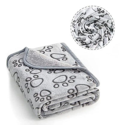 Soft and Cozy Washable Dog Blanket - Perfect for Cats and Dogs of All Sizes - Ideal Gift for Puppies and Pet Lovers (Grey)