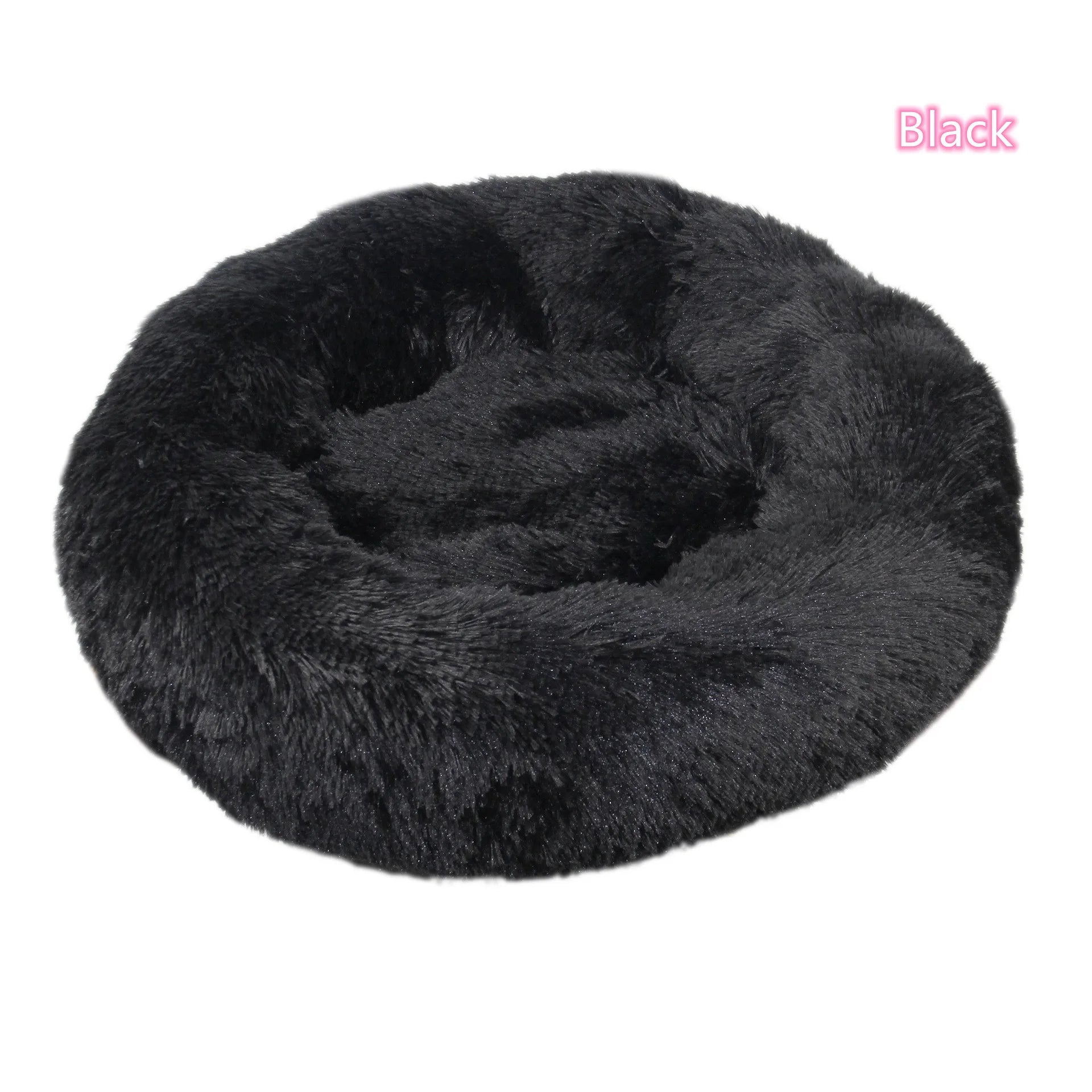 Plush Full-Size Washable Donut Cat Bed - Super Soft and Comfortable Winter Sleeping Solution