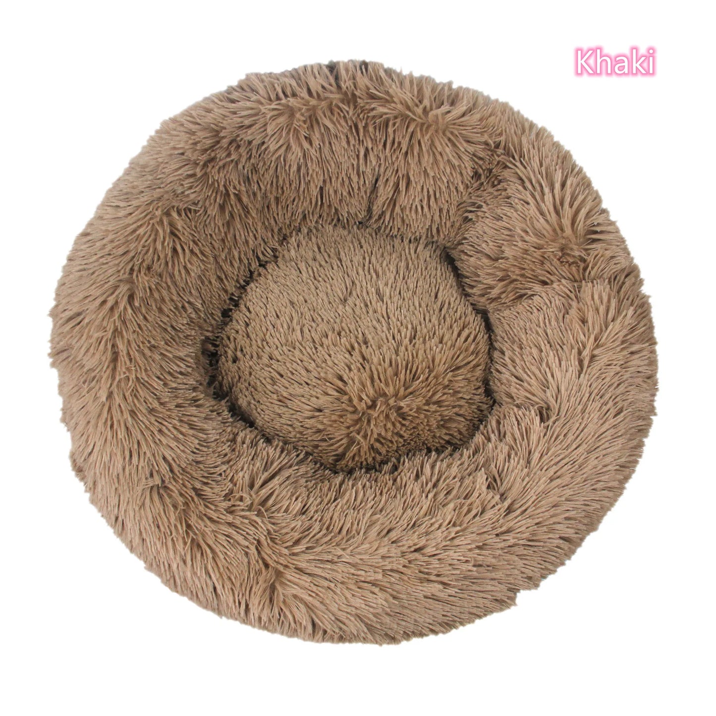 Plush Full-Size Washable Donut Cat Bed - Super Soft and Comfortable Winter Sleeping Solution